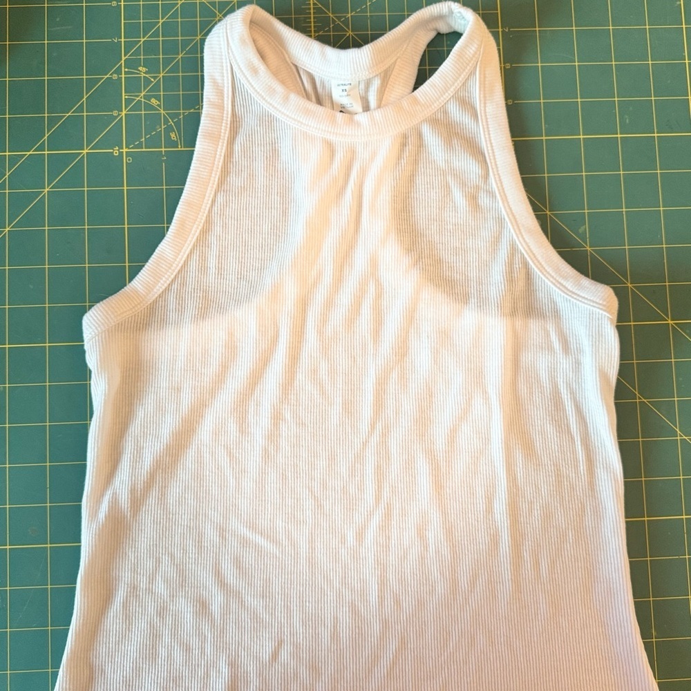 Old Navy White Ribbed Tank Top